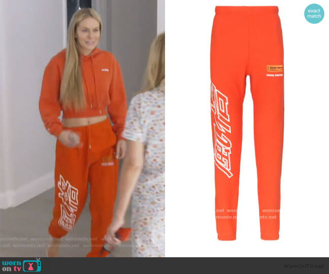 Heron Preston Print Cotton Sweatpants worn by Leah McSweeney on The Real Housewives of New York City