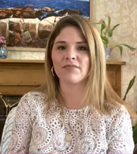 Jenna’s white eyelet blouse on Today