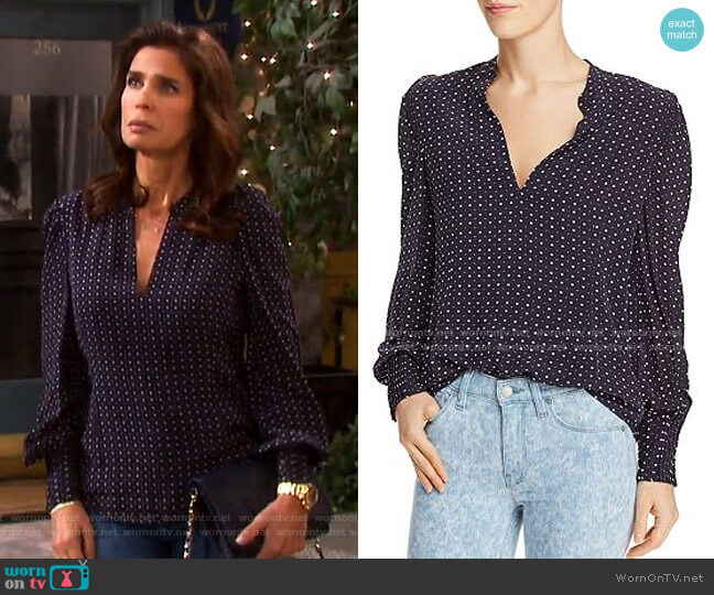 Joie Korina Starburst Print Top worn by Hope Williams (Kristian Alfonso) on Days of our Lives