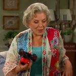 Julie’s floral kimono on Days of our Lives
