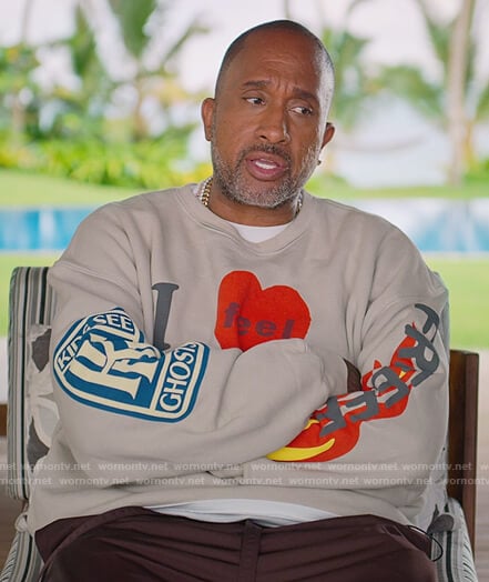 Kenya’s I feel Ghosts sweatshirt on BlackAF