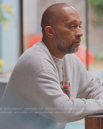 Kenya’s gray sweatshirt on BlackAF