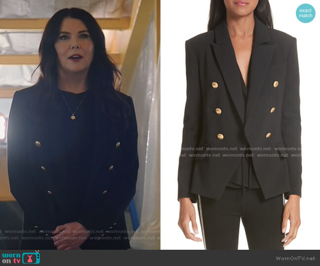 L'Agence Kenzie Double Breasted Blazer worn by Joan (Lauren Graham) on Zoeys Extraordinary Playlist