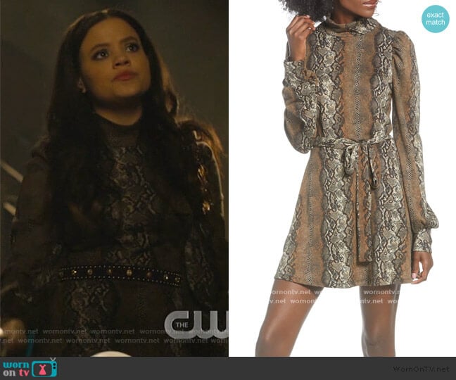 Leith Mock Neck Minidress worn by Maggie Vera (Sarah Jeffery) on Charmed