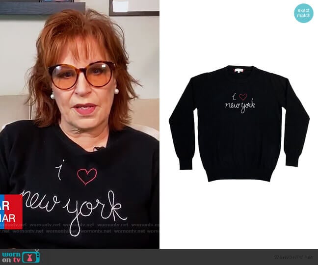 Lingua Franca I Heart New York Sweater worn by Joy Behar on The View
