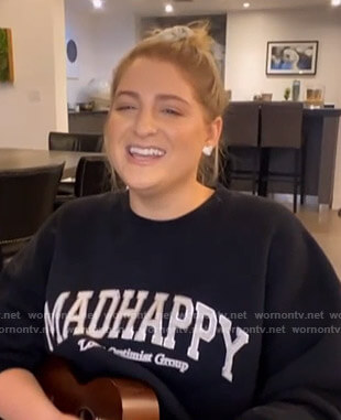 Meghan Trainor’s black Madhappy sweatshirt on Today