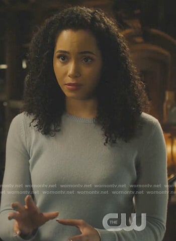 Macy’s light blue sweater on Charmed