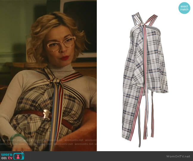Monse Plaid Cotton Top worn by Pepper Smith (Julia Chan) on Katy Keene