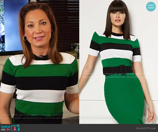 New York & Company Lucia Sweater - Eva Mendes Collection worn by Ginger Zee on Good Morning America