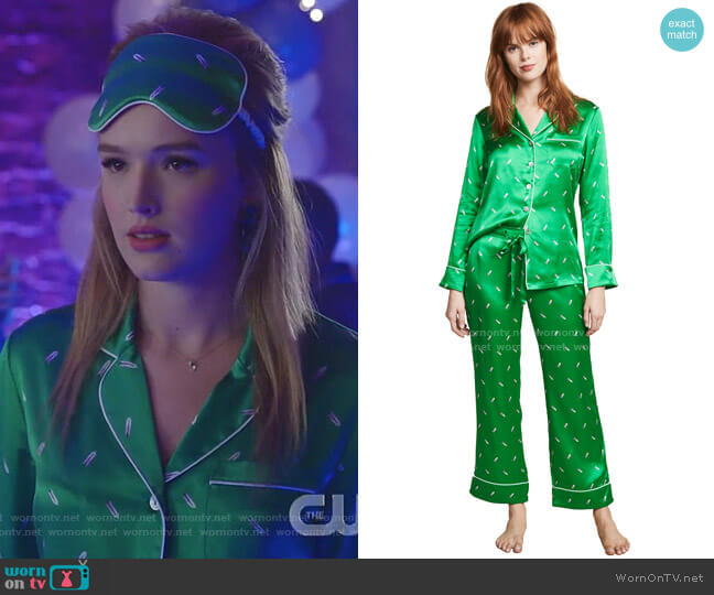 Olivia von Halle Lila Aya PJ Set worn by Kirby Anders (Maddison Brown) on Dynasty