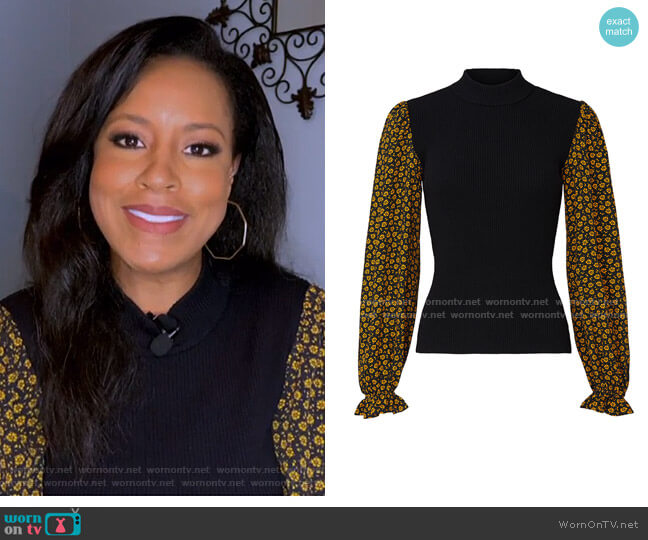 Opening Ceremony Long Sleeve Mixed Sweater worn by Sheinelle Jones on Today