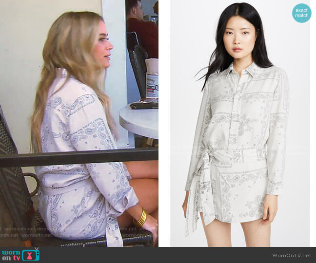 Pam & Gela Bandana-Print Romber worn by Teddi Mellencamp Arroyave on The Real Housewives of Beverly Hills