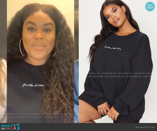 Pretty Little Thing Pretty Little Thing Oversized Sweater worn by Nina Parker on E! News