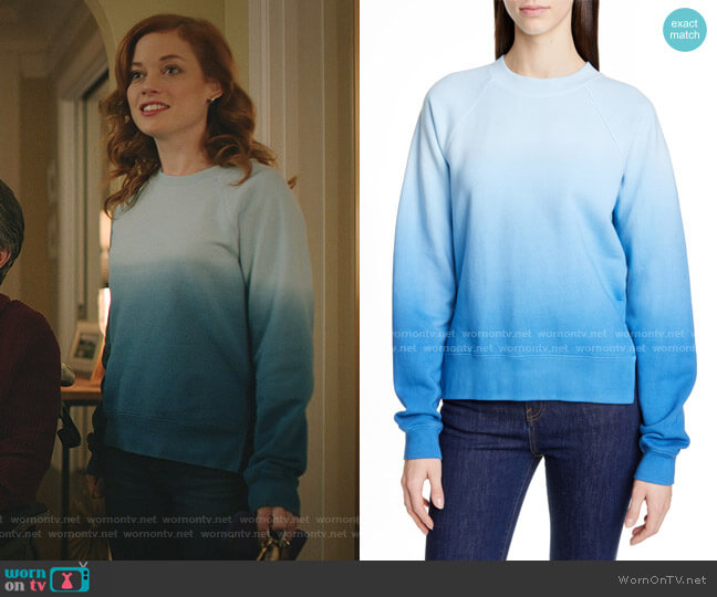 Proenza Schouler Slit Hem Ombré Sweatshirt worn by Zoey Clarke (Jane Levy) on Zoeys Extraordinary Playlist