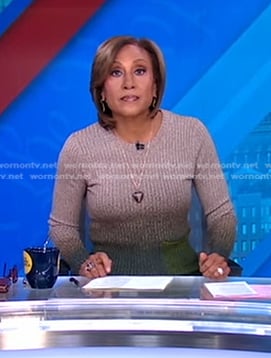 Robin’s ribbed ombre sweater on Good Morning America