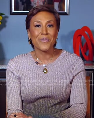 Robin’s ribbed ombre sweater on Good Morning America