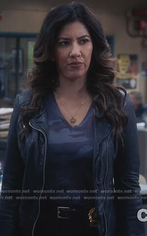 Rosa’s camo v-neck tee on Brooklyn Nine-Nine