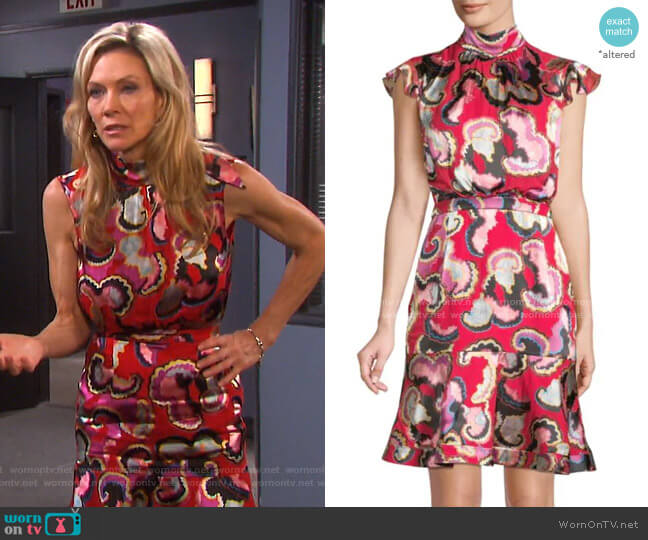 Saloni Phoebe Print Dress worn by Kristen DiMera (Stacy Haiduk) on Days of our Lives