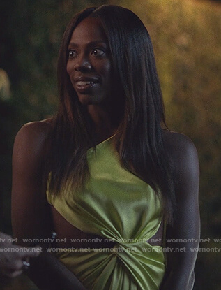 Molly’s yellow twisted dress on Insecure