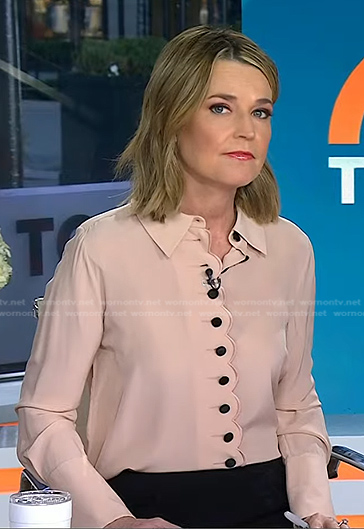 Savannah’s pink scalloped blouse on Today