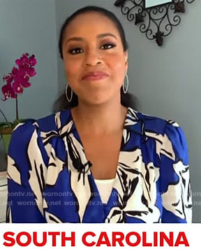 Sheinelle’s blue floral top on Today