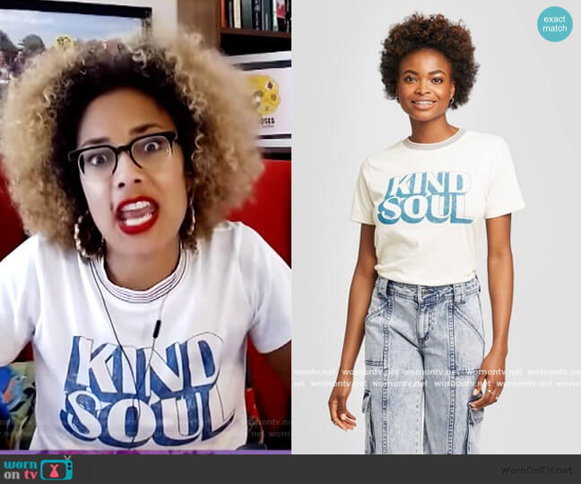 Target Kind Soul Graphic Tee worn by Amanda Seales on The Real