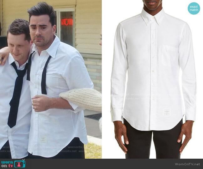 Thom Browne Oxford Button-Down Shirt worn by David Rose (Daniel Levy) on Schitts Creek