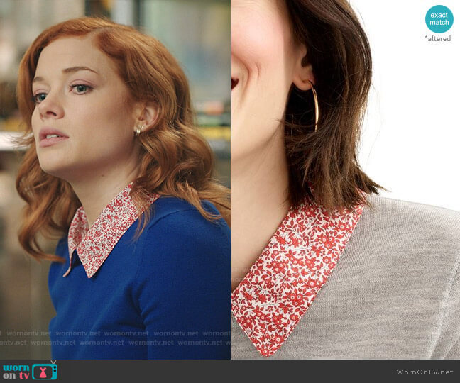 J. Crew Tippi Liberty Print Collar Sweater worn by Zoey Clarke (Jane Levy) on Zoeys Extraordinary Playlist