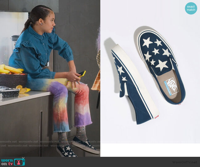 Vans Gibralter Star Slip Ons worn by Izzy Barris (Scarlet Spencer) on BlackAF