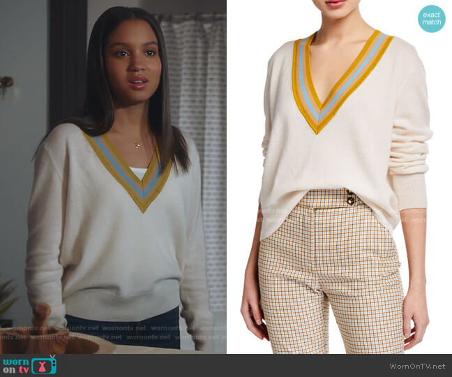 Veronica Beard Jessel Sweater worn by May Grant (Corinne Massiah) on 9-1-1