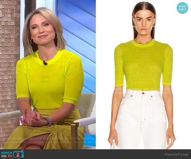 Veronica Beard Dean Sweater worn by Amy Robach on Good Morning America