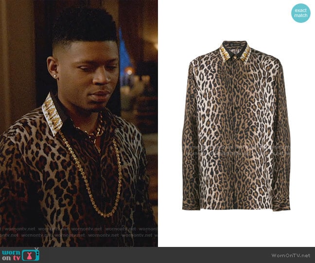 Versace Leopard Print Shirt worn by Hakeem Lyon (Bryshere Y. Gray) on Empire
