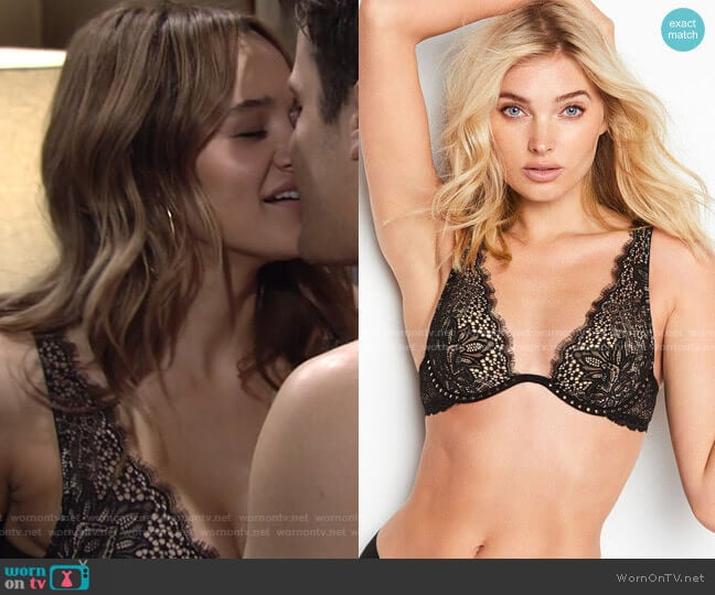 Victorias Secret Wicked Unlined Plunge Bra worn by Summer Newman (Hunter King) on The Young and the Restless