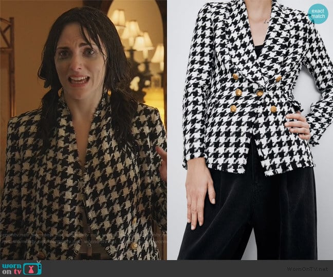 Zara Houndstooth Jacket