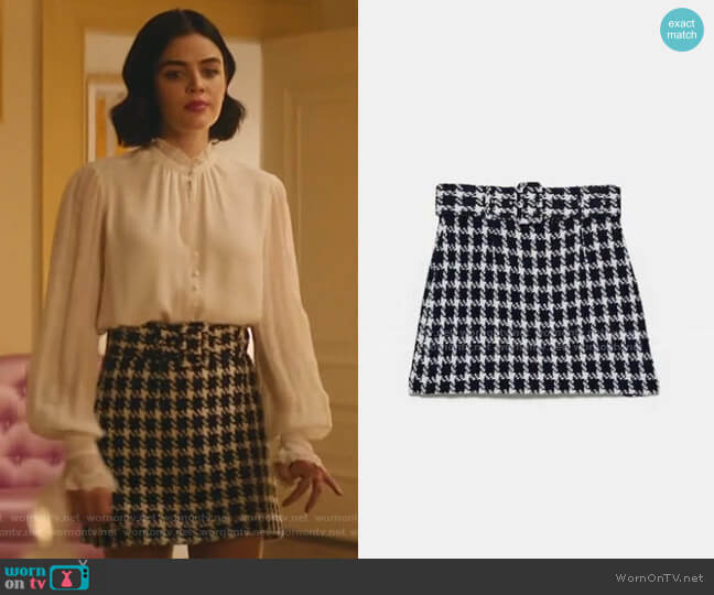 Zara Textured Mini Skirt worn by Katy Keene (Lucy Hale) on Katy Keene