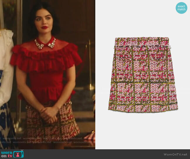 Zara Check Skirt worn by Katy Keene (Lucy Hale) on Katy Keene