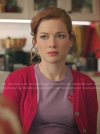 Zoey’s purple heart logo tee on Zoeys Extraordinary Playlist