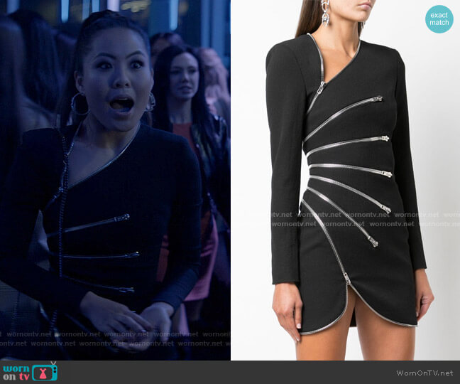 Alexander Wang Zipped Mini Dress worn by Mary Hamilton (Nicole Kang) on Batwoman