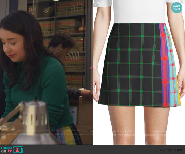 Alice + Olivia Semira Pleated Skirt worn by Marissa Gold (Sarah Steele) on The Good Fight
