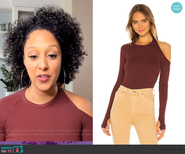 Alix NYC Eaton Bodysuit worn by Tamera Mowry on The Real