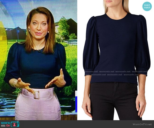 Amanda Uprichard Jilly Top worn by Ginger Zee on Good Morning America