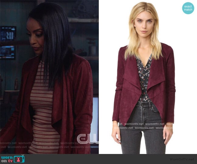 BB Dakota Nicholson Faux Suede Jacket worn by Kelly Olsen (Azie Tesfai) on Supergirl