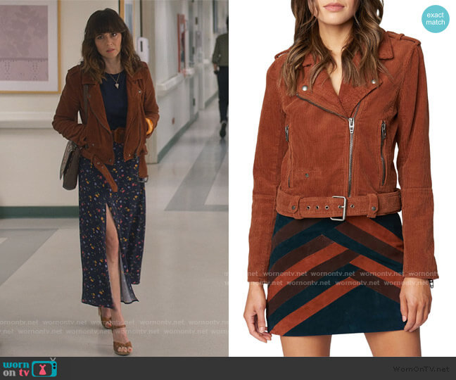 BlankNYC Corduroy Moto Jacket worn by Judy Hale (Linda Cardellini) on Dead to Me