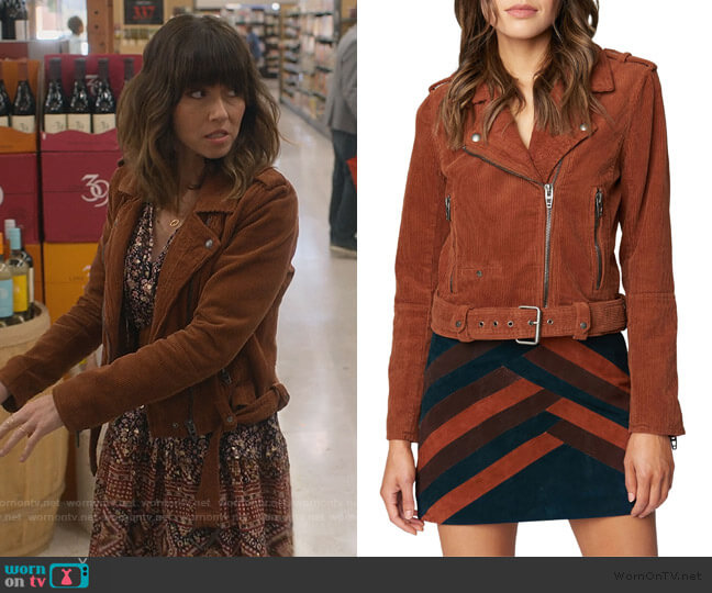 BlankNYC Corduroy Moto Jacket worn by Judy Hale (Linda Cardellini) on Dead to Me