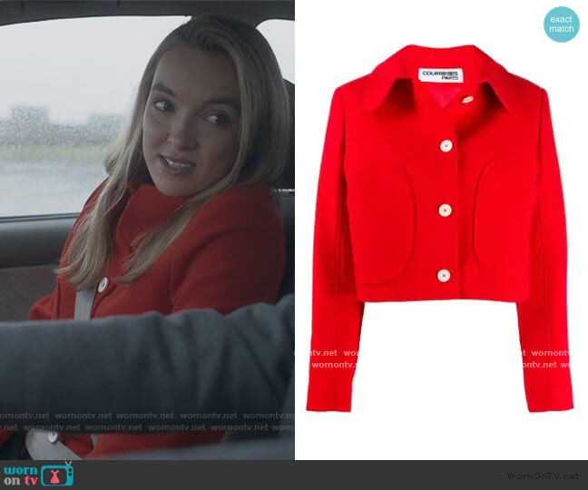 Courreges Button-Up Jacket worn by Villanelle (Jodie Comer) on Killing Eve