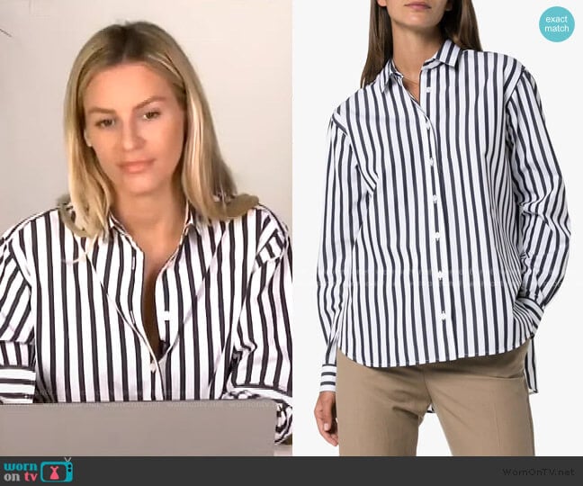 Toteme Capri Striped Shirt worn by Morgan Stewart on E! News