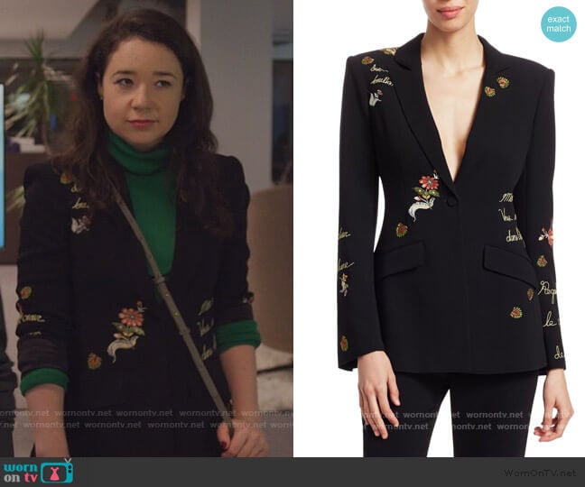 Cinq a Sept Estelle Love Story Blazer worn by Marissa Gold (Sarah Steele) on The Good Fight
