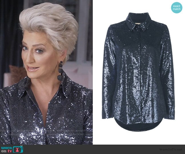 Cinq a Sept Isha Shirt worn by Dorinda Medley on The Real Housewives of New York City