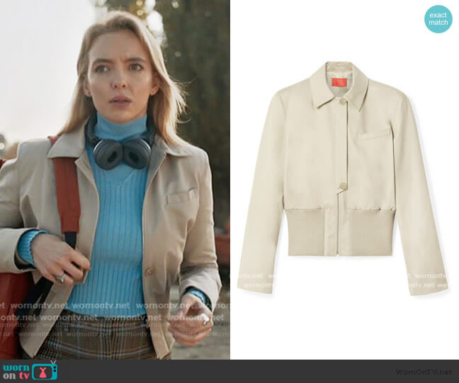 Commission Cotton-gabardine Jacket In Beige worn by Villanelle (Jodie Comer) on Killing Eve