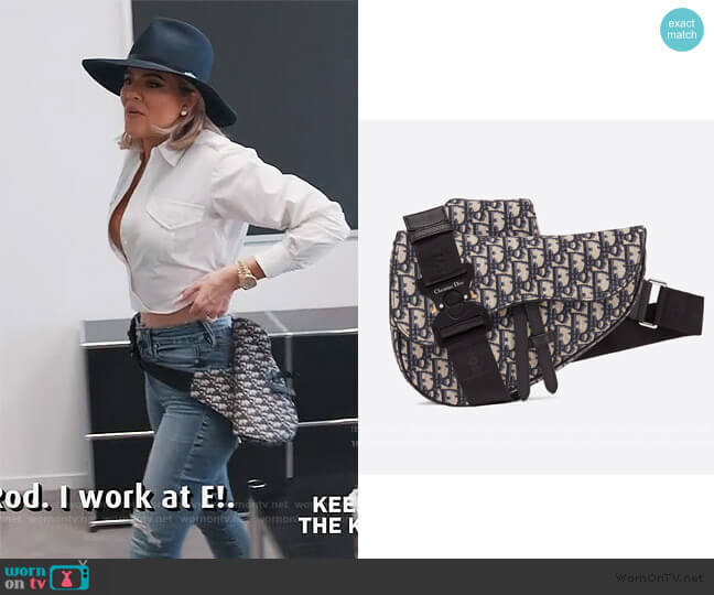 Dior Oblique Saddle Bag worn by Khloe Kardashian on Keeping Up with the Kardashians